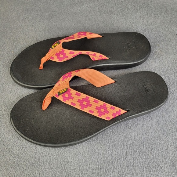 New TEVA Size 11 Voya Black Waterproof Women's Mush Topsole Flip Flop Sandals - Picture 1 of 11